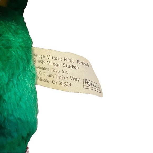 Vintage 1989 Teenage Mutant Ninja Turtles Raphael 14" Plushie - Picture 7 of 8